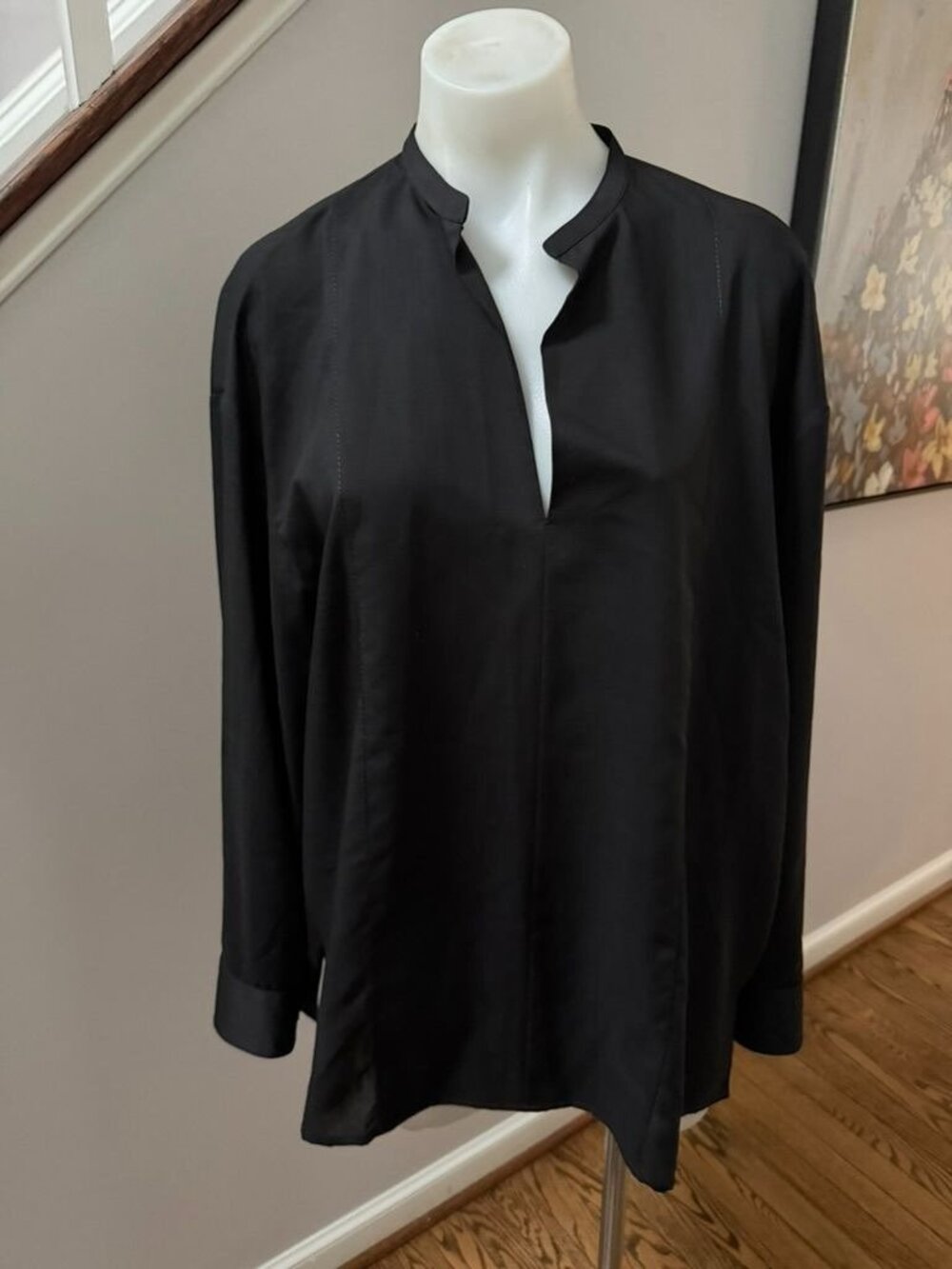 THE ROW Black Wool Shirt Classic Size 4